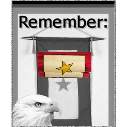 Gold Star Remembrance Inlay Pen