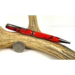 Red Marble Slimline Pen