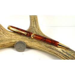 Bronze Marble Slimline Pen